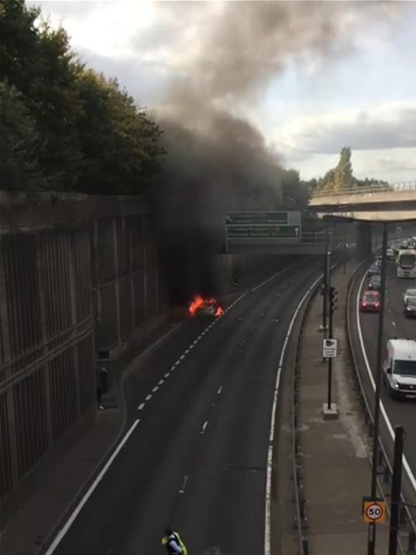 A2 ELTHAM: Car fire A2 Eltham Tunnel Londonbound. LFB now at scene.   