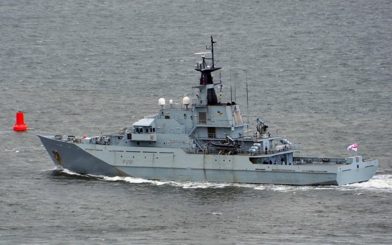 HMS Tyne also escorted a Russian intelligence gathering ship through the North Sea and English Channel on Christmas Eve   