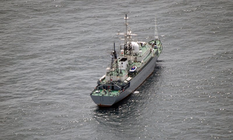 HMS Tyne also escorted a Russian intelligence gathering ship through the North Sea and English Channel on Christmas Eve   