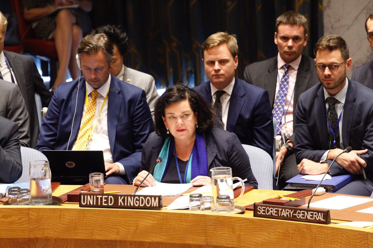 We have clear evidence of Russian state involvement in what happened in Salisbury and the use of CW.  This is reckless involvement endangering the lives of many citizens and endangering the universal prohibition on the use of CW.  Ambassador @KarenPierceUN briefs UNSC on Salisbury   