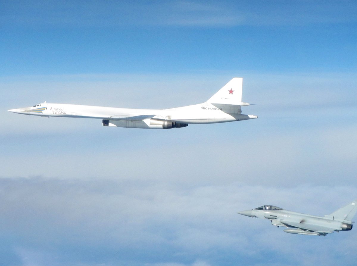 .@RoyalAirForce Typhoons scrambled to monitor two Russian bombers today. Def Sec Gavin Williamson: Russian bombers probing UK airspace is another reminder of the very serious military challenge that Russia poses us today.   