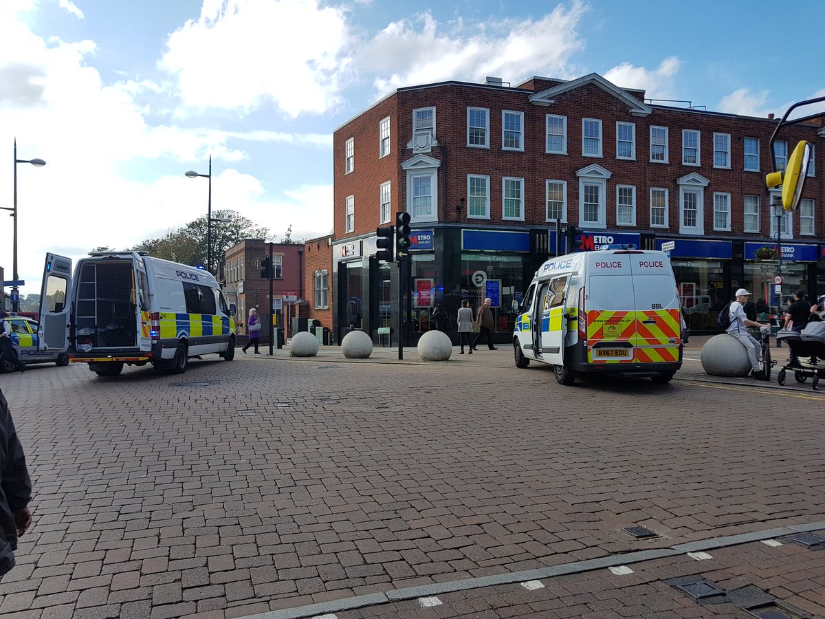 BROMLEY: Unconfirmed incident at the Metro Bank in the High Street at Bromley. Pic @realRobertFisk   