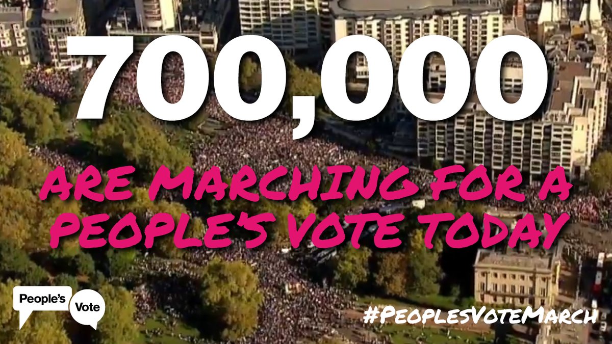 New crowd estimates say 700,000 are marching for  a PeoplesVote today
