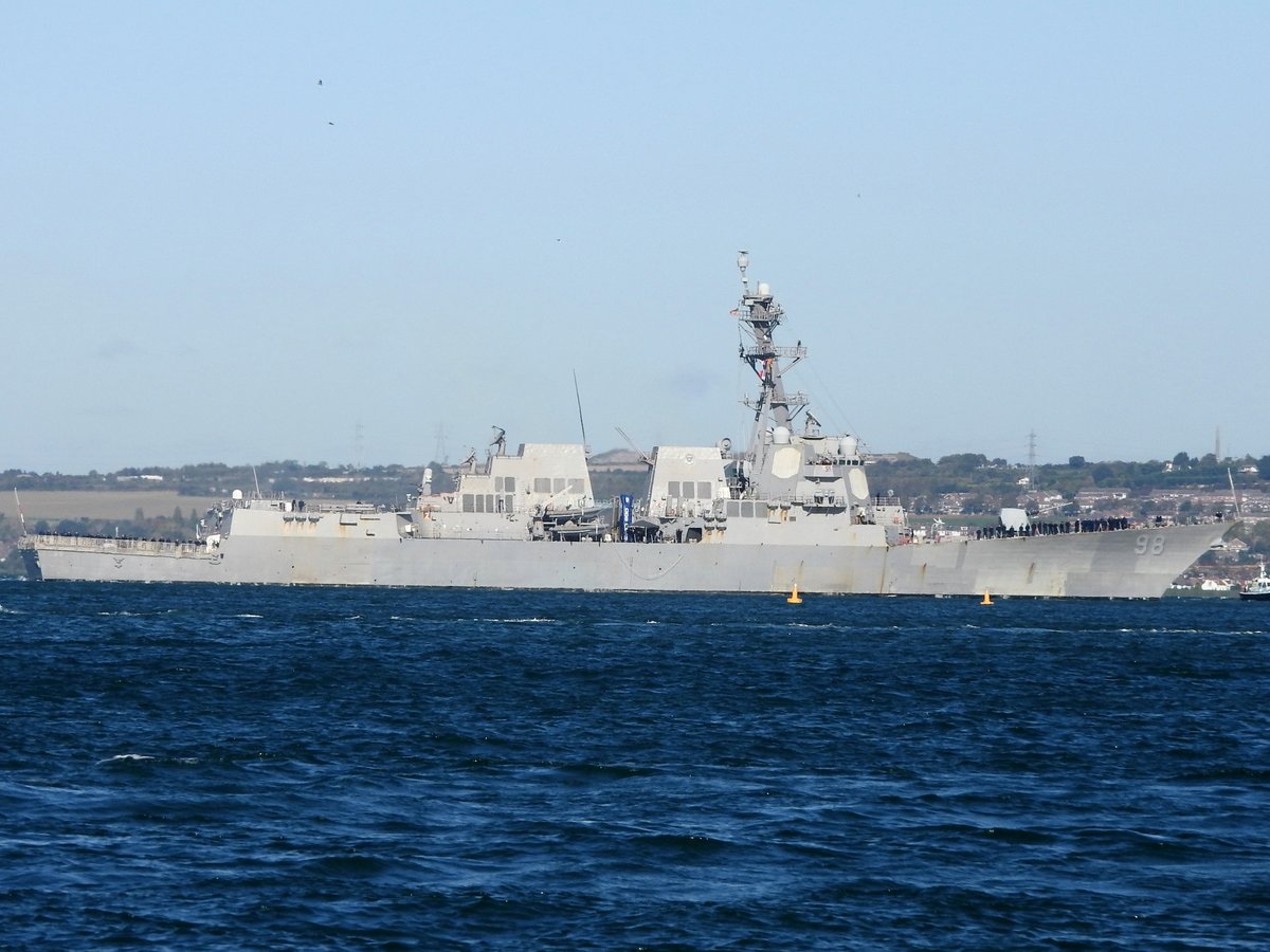 USS FORREST SHERMAN departs Portsmouth,England.