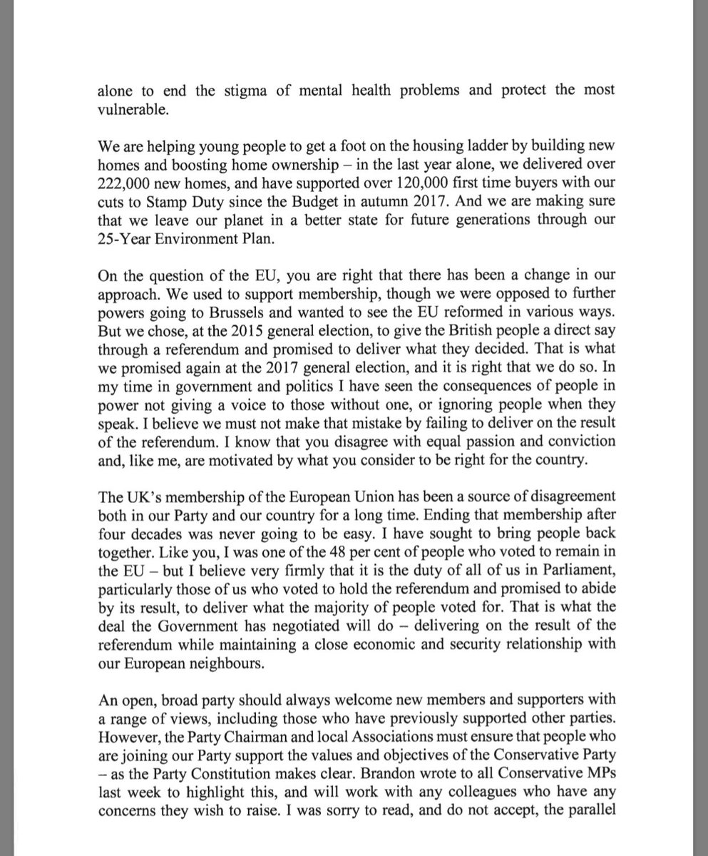 PM letter to splitters I do not accept the picture you paint of our party. I was sorry to read and do not accept the parallel you draw with Jeremy Corbyn and hard left   