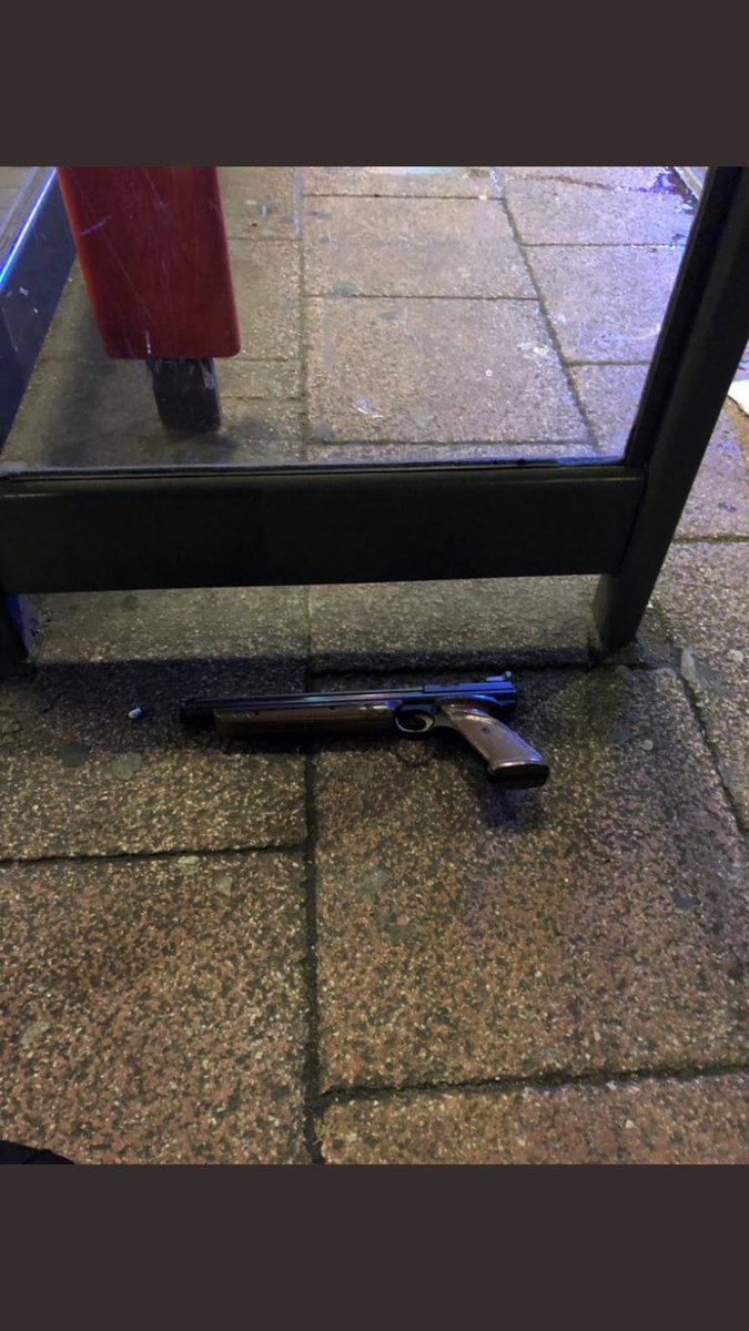 Police were called at 21:30 to High Road, Chadwell Heath in Barking and Dagenham to reports of a man with a firearm. He was located on CCTV and armed officers moved in to detain him where he was searched and found in possession of a handgun.   Image: @MPSBarkDag   