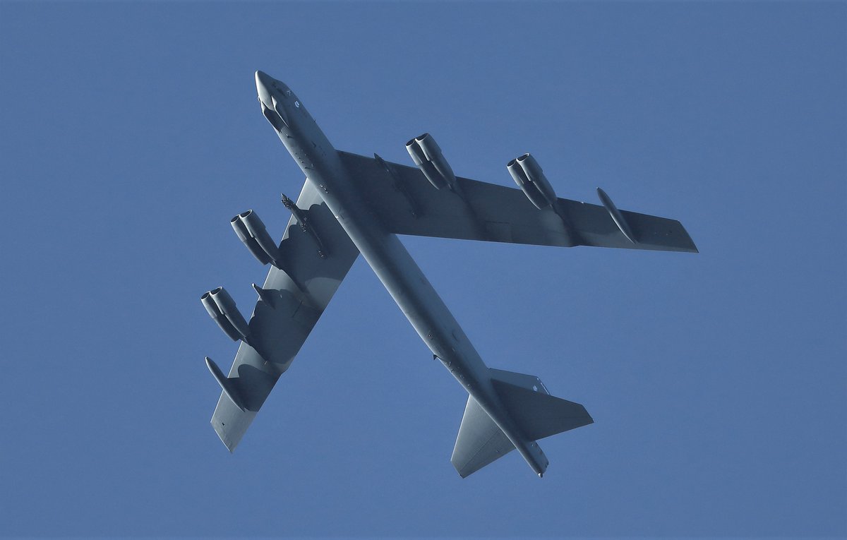 More B52's returning to @RAF_Fairford after the days sorties. 