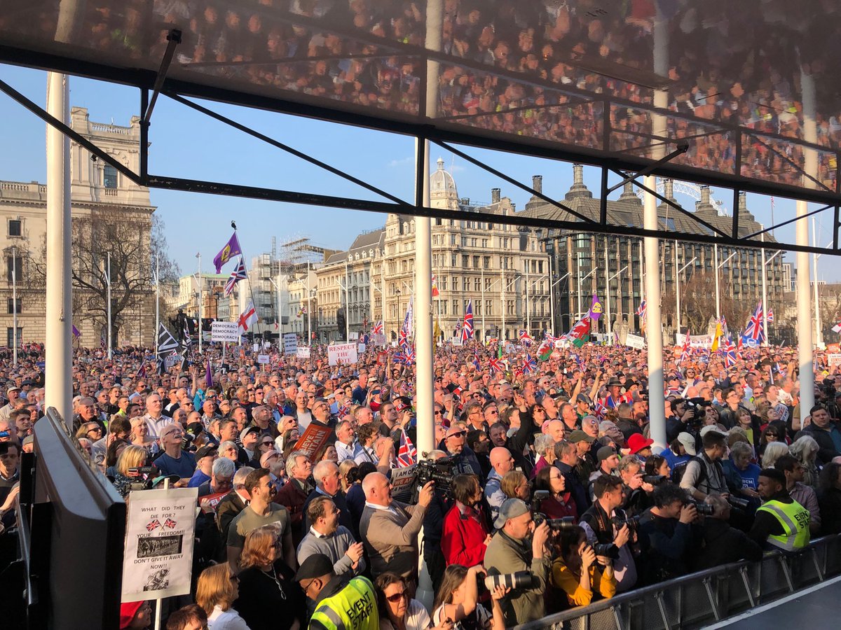 The view from the #MarchToLeave rally stage   