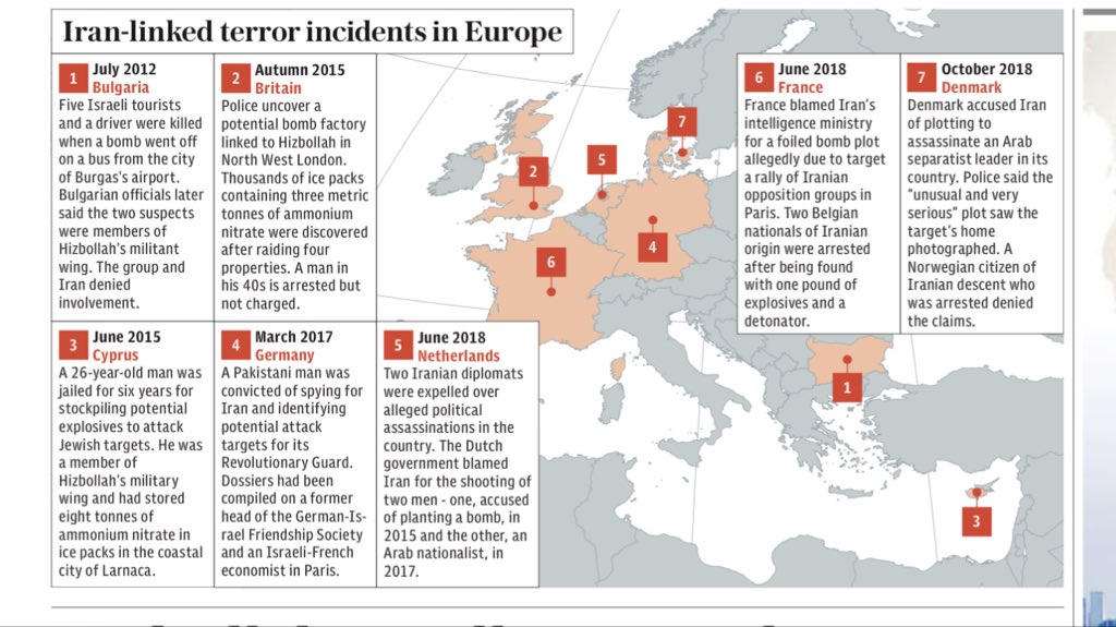 Terrorists linked to Iran were caught stockpiling three metric tons of ammonium nitrate on the outskirts of London in a secret bomb factory, reports @Telegraph.   