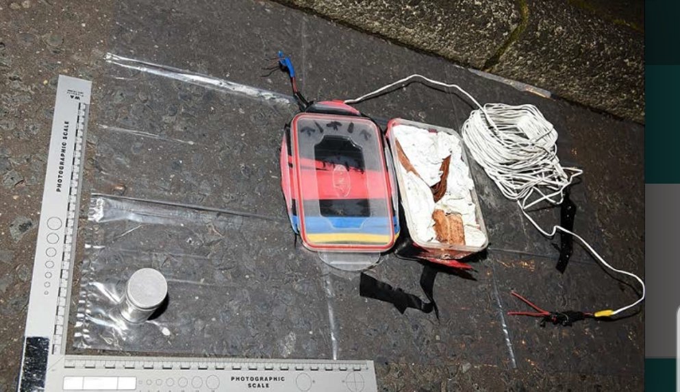 Police release images of a bomb found in Derry, Northern  Ireland yesterday, the discovery came after searches were being carried out after a different bomb was discovered on Saturday in a nearby town