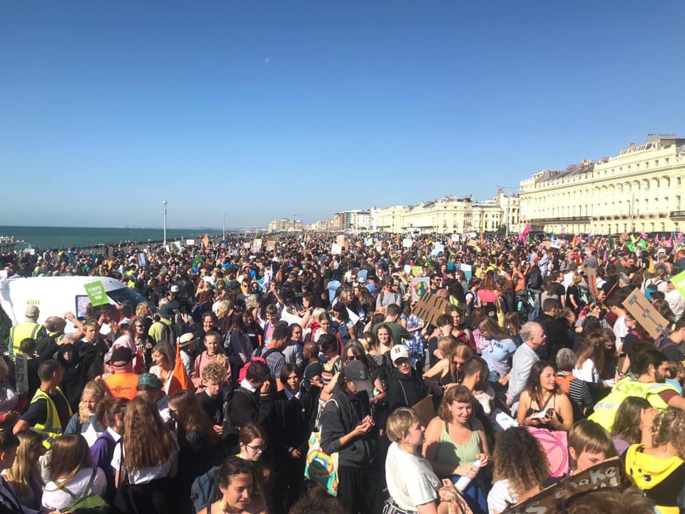 #ClimateStrike rally in Brighton, England