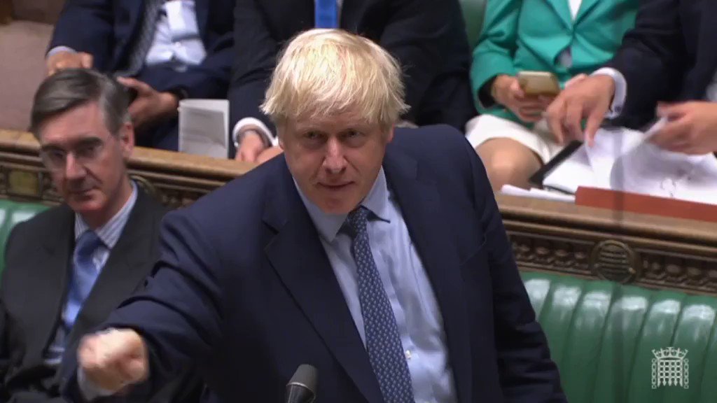 Boris Johnson saying the best way to ensure MPs' safety is to deliver Brexit