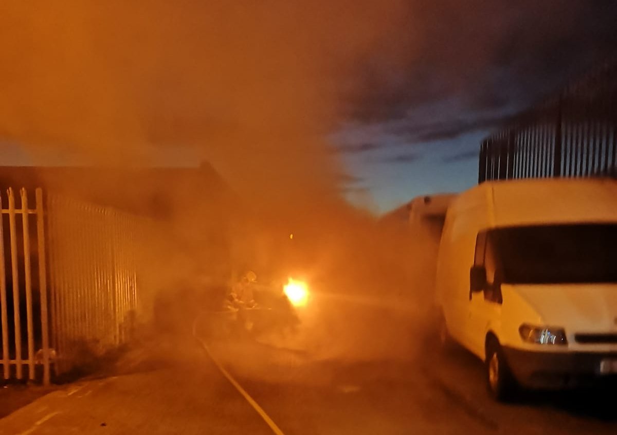 Dublin Fire Brigade: Dolphin's Barn firefighters at a waste fire followed by a van fire in Crumlin tonight.