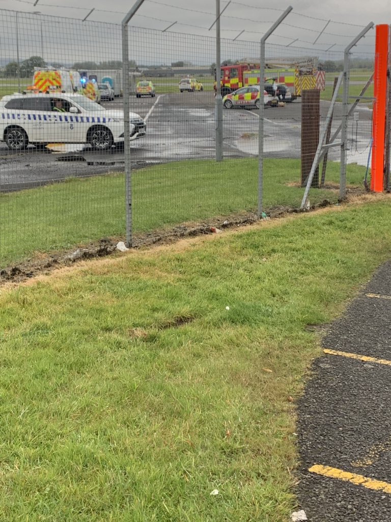 Emergency service on the site at Glasgow airport