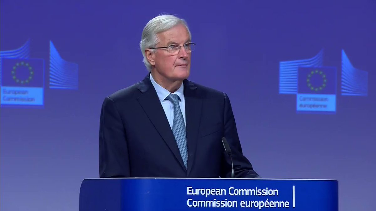 Barnier says Northern Ireland will remain aligned to EU rules on goods, which means checks will take place in the Irish Sea, not at the Irish land border
