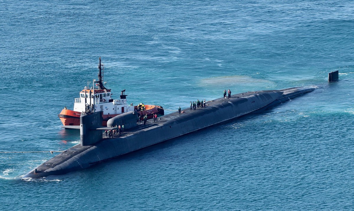 USNavy submarine USS FLORIDA SSGN 728 arriving in Gibraltar