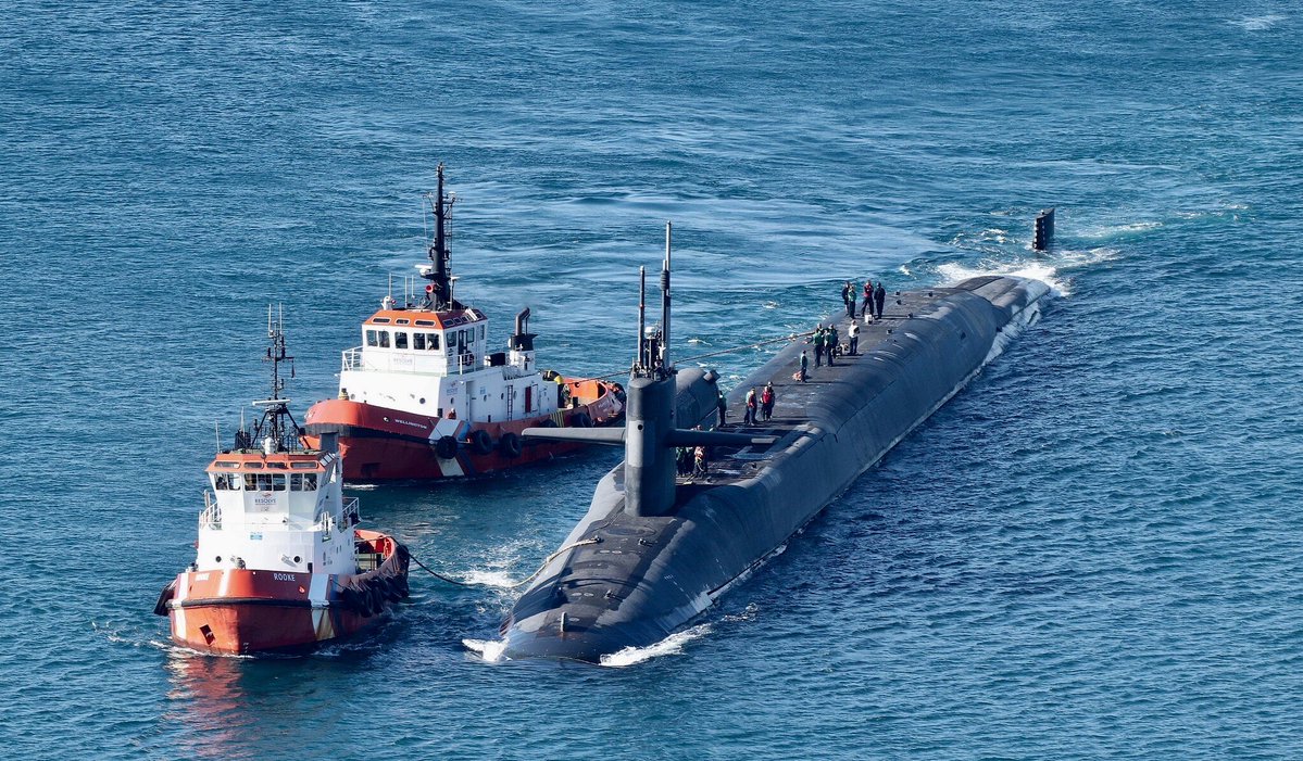 USNavy submarine USS FLORIDA SSGN 728 arriving in Gibraltar