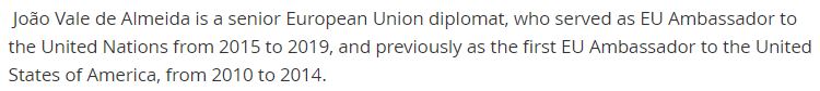 The EU has named an ambassador to the UK, which will become a foreign country next week