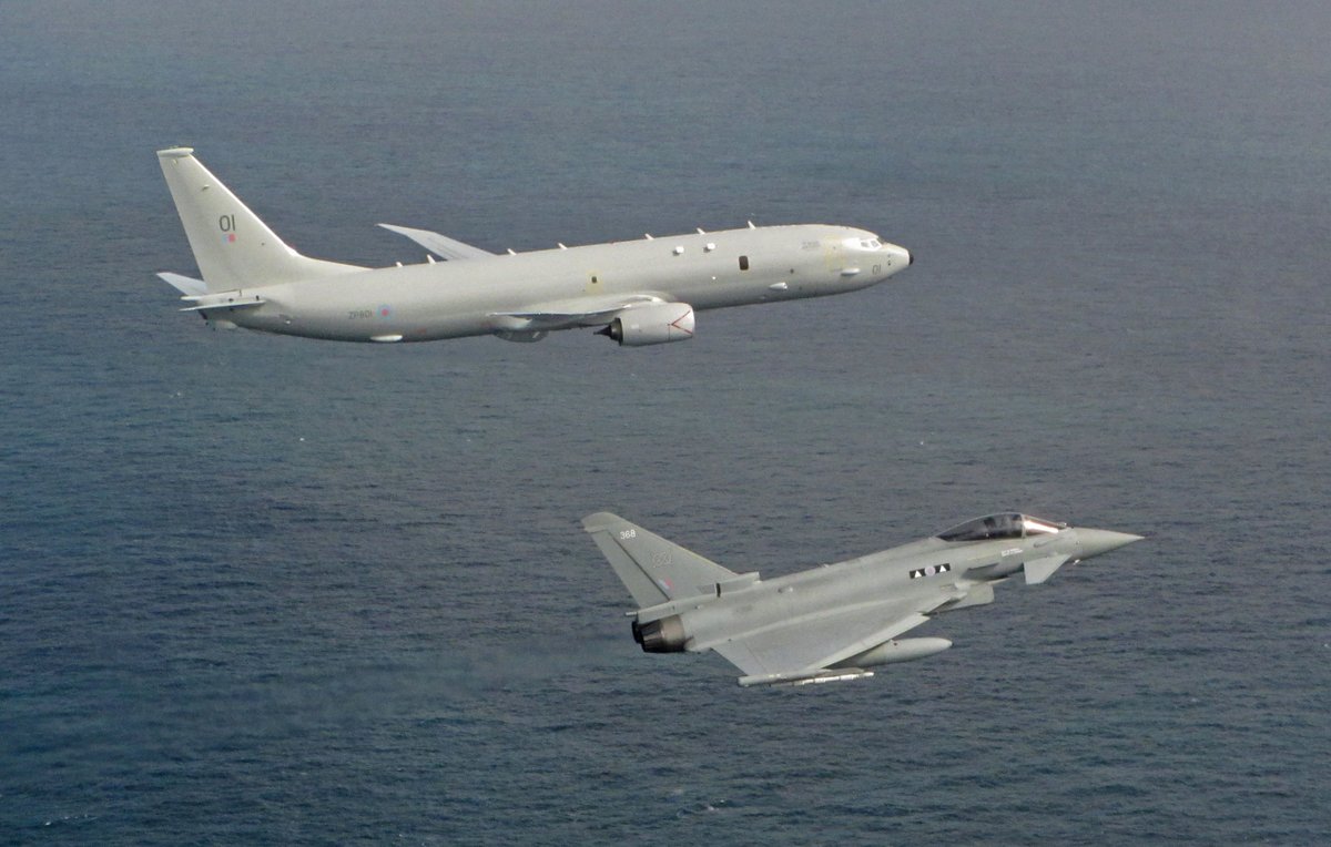 RAF Poseidon Maritime Patrol Aircraft completed its first operational mission this week shadowing a Russian warship in the North Sea near to UK waters