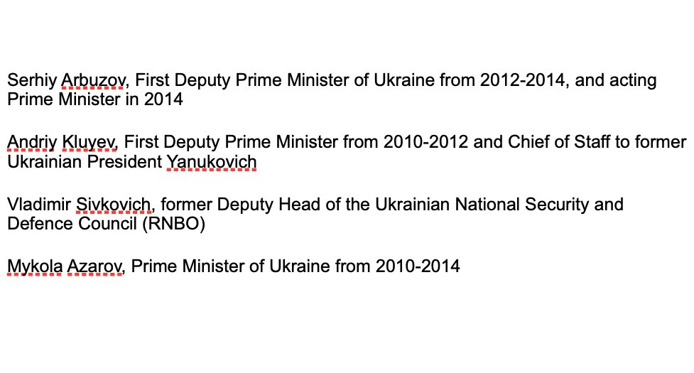 Remarkable detail in UK Foreign Sec Liz Truss's warning that Moscow is looking to install a pro-Russian leader in Kyiv, possibly fmr MP Yevhen Murayev, as it considers whether to invade and occupy Ukraine.  She additionally warns of Russian intelligence contacts with: Arbuzov, Kluyev, Sivkovich, Azarov