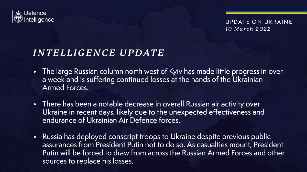 UK says there's been a notable decrease in overall Russian air activity over Ukraine in recent days, likely due to the unexpected effectiveness & endurance of Ukrainian Air Defence