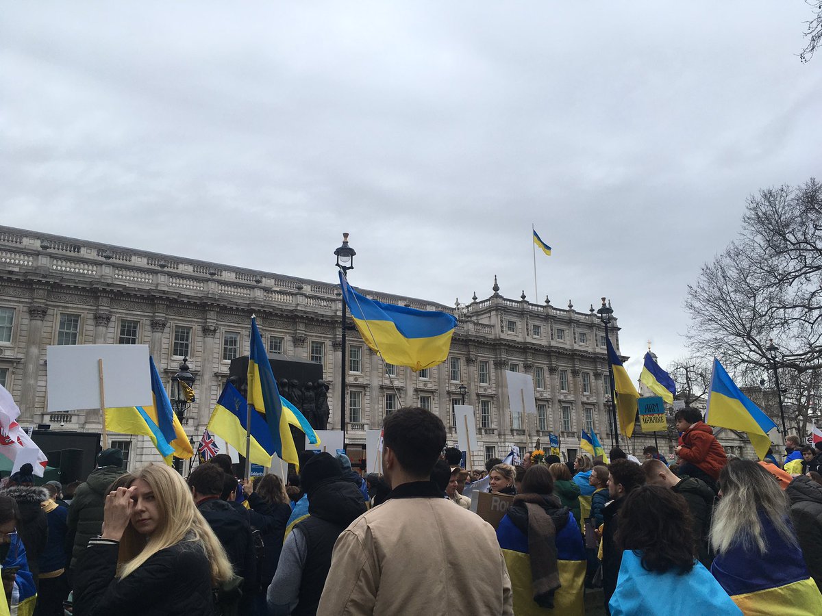 Protest in support of Ukraine at 10 Downing Street