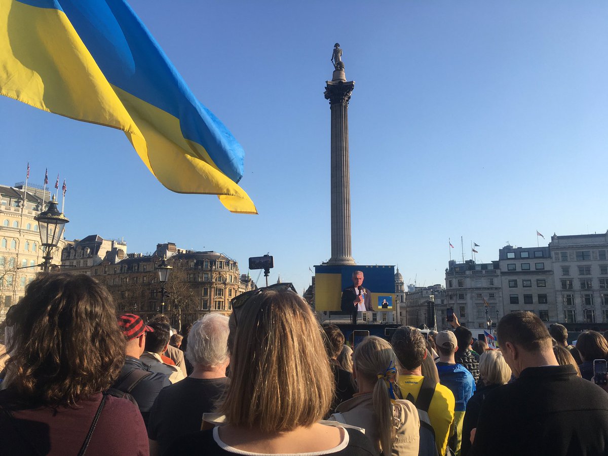 Rally in London today in support of Ukraine