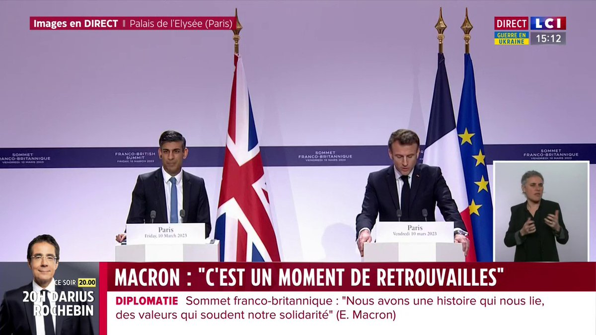 I am very happy Mr. Prime Minister to meet you at the Elysée. 5 years have passed since the last meeting. This summit is exceptional, it is a moment of reunion, reconnection, and new departure: @EmmanuelMacron to @RishiSunak