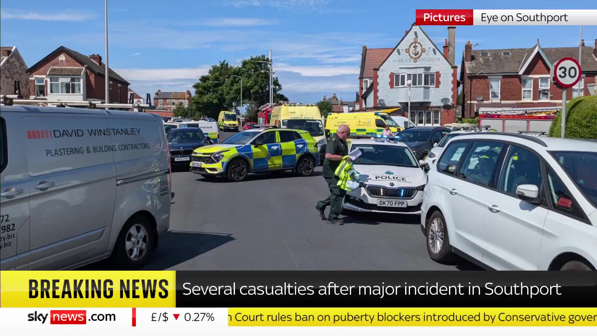 At least eight people have been attacked with stab injuries and some have been taken to a children's hospital in Southport