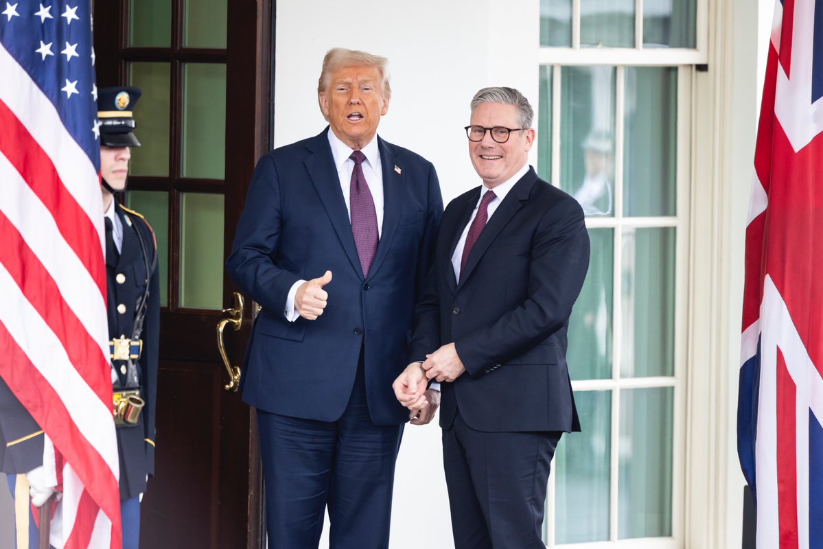 Der britische Premierminister Keir Starmer trifft zu einem Treffen mit Präsident Donald Trump im Weißen Haus ein