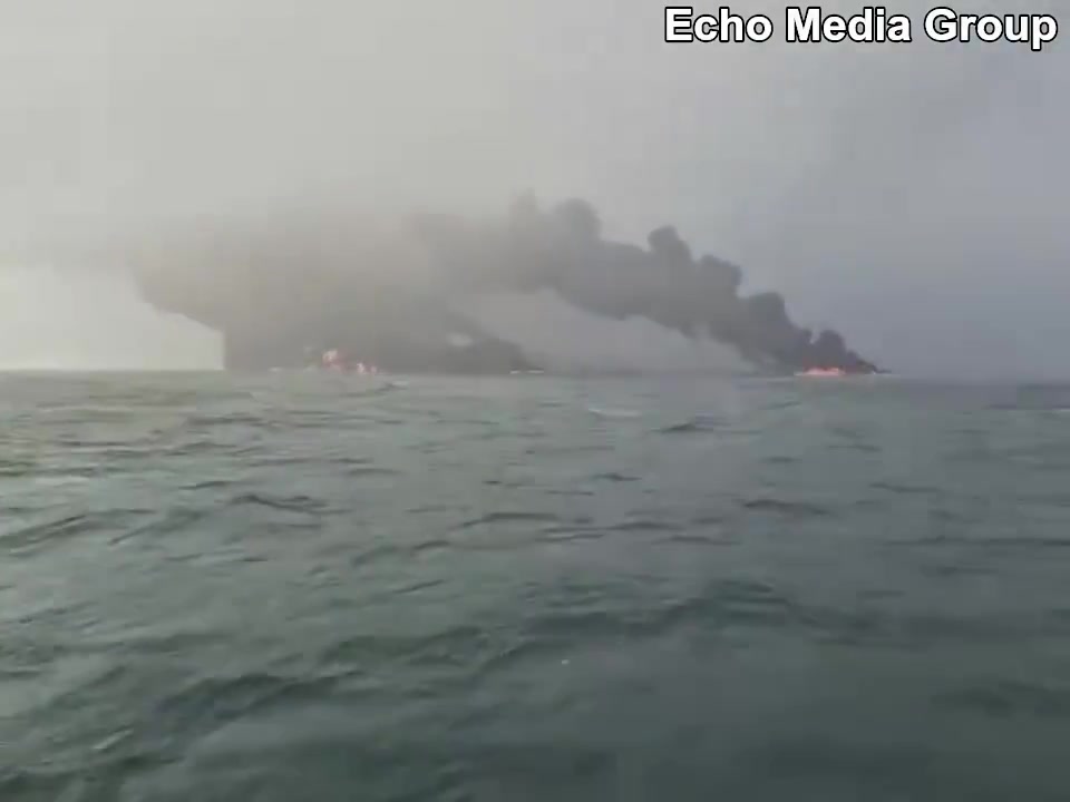 Cargo ship and oil tanker on fire after colliding off East Yorkshire, England