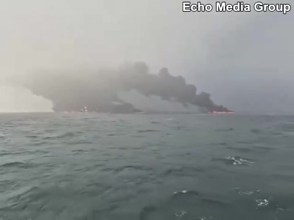 Cargo ship and oil tanker on fire after colliding off East Yorkshire, England