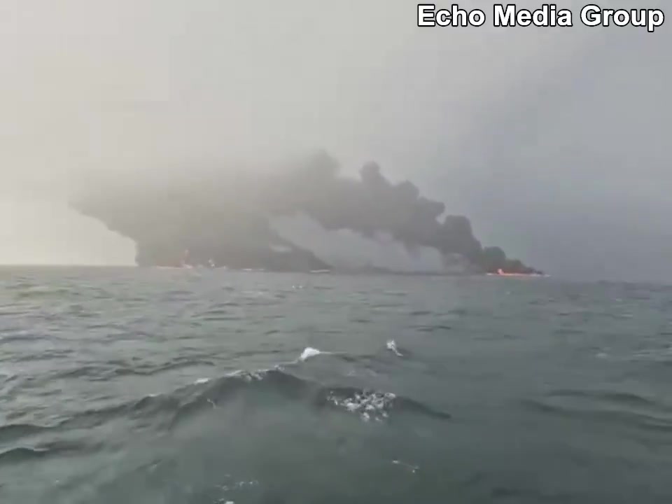 Cargo ship and oil tanker on fire after colliding off East Yorkshire, England