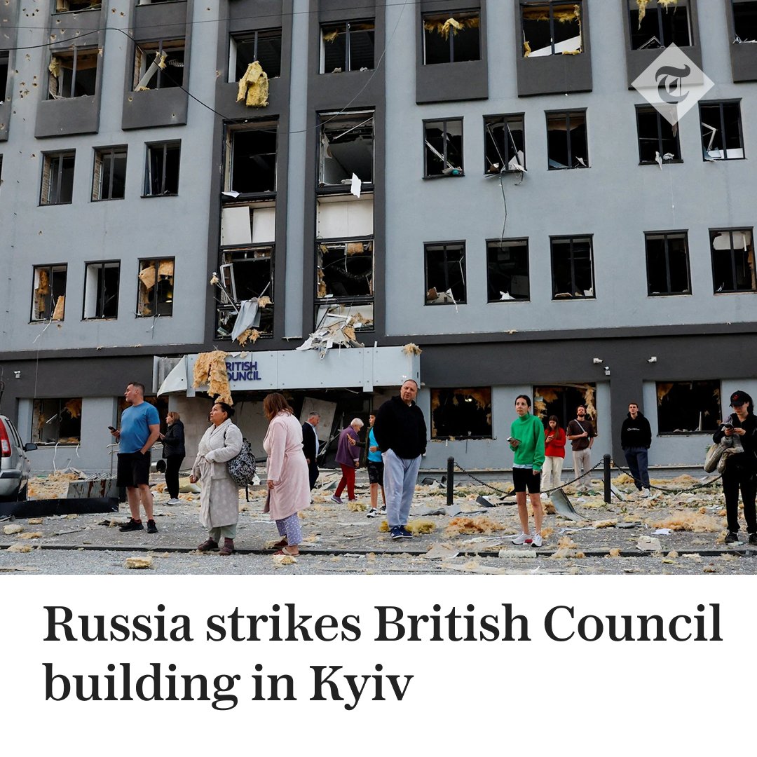 Rusland heeft een gebouw van de British Council in Kyiv aangevallen