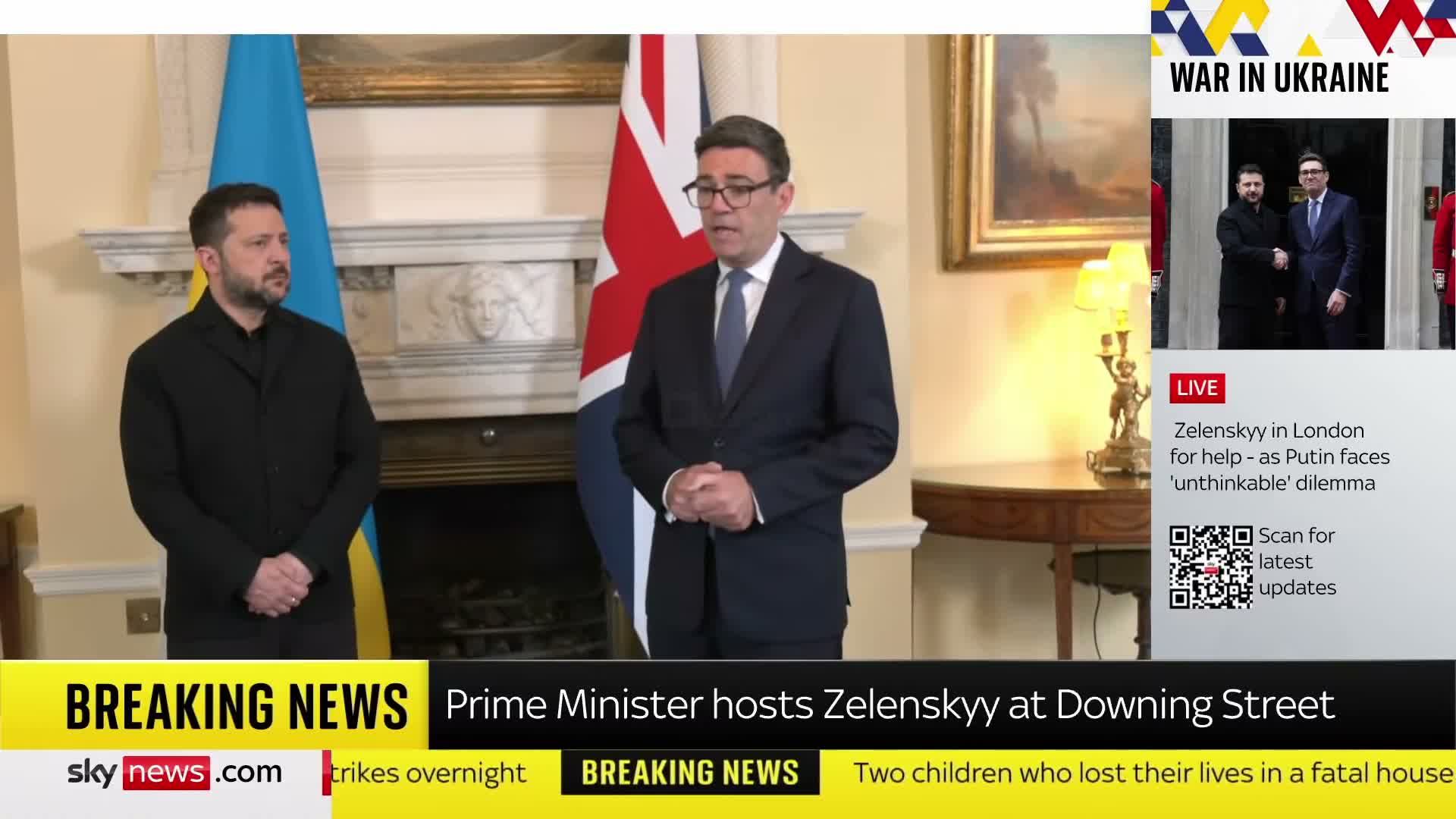 The UK is accelerating deliveries of air defense systems to Ukraine, the British prime minister said